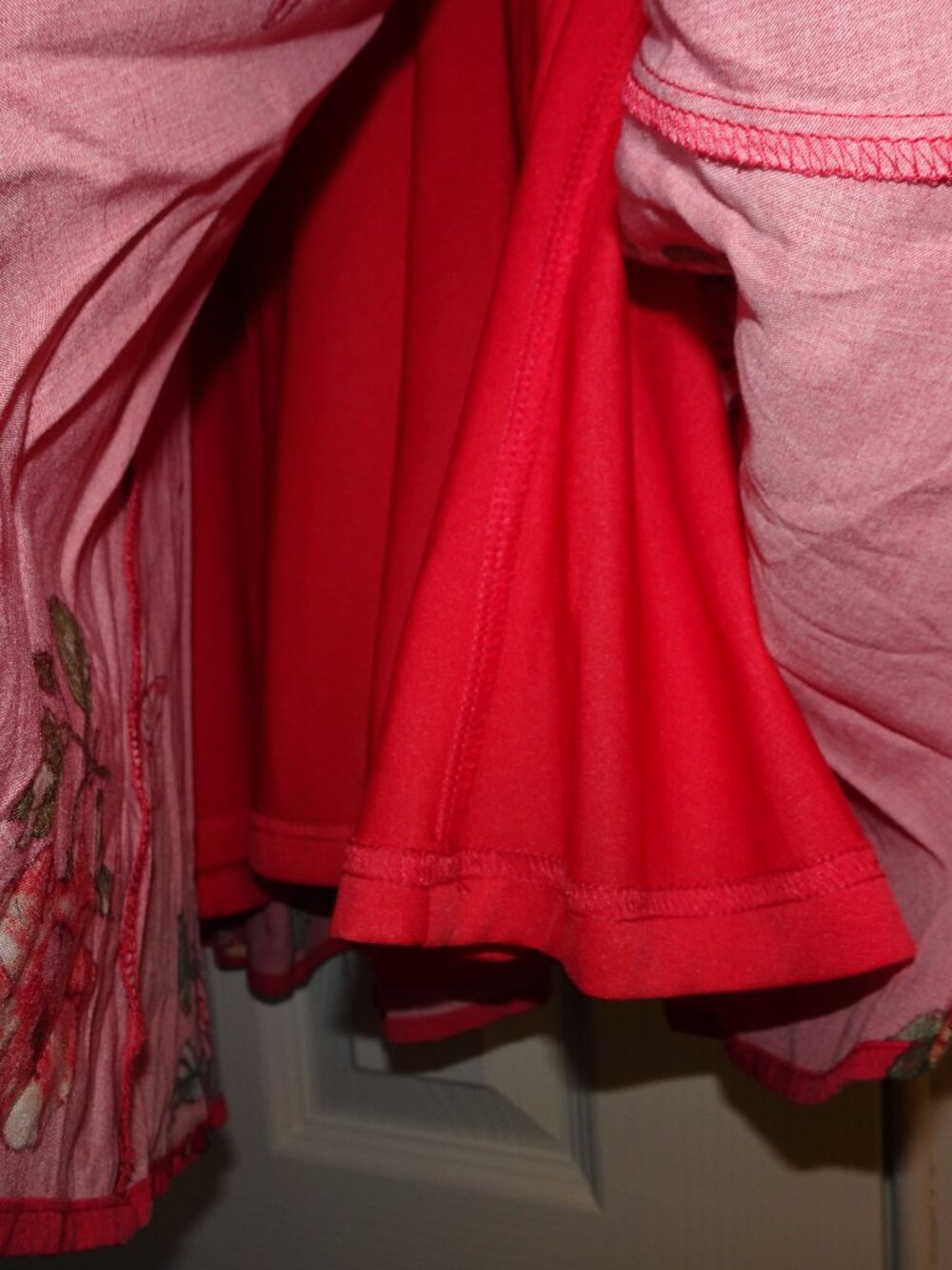 Forever 21 Floral Pink Flowy Skirt - Picture 5 of 7